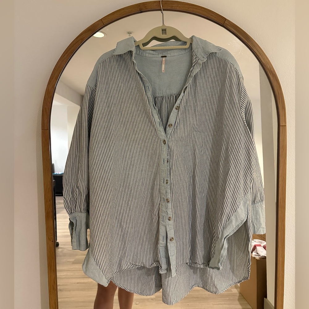 Free People Oversized Button Down